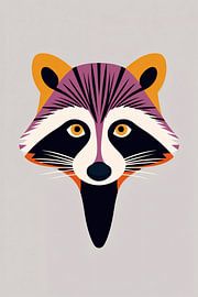 Digitale wasbeer illustratie kleurrijk van Imperial Art House