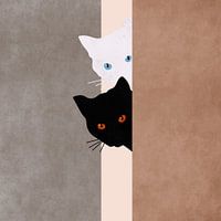 Nieuwsgierige katten.
