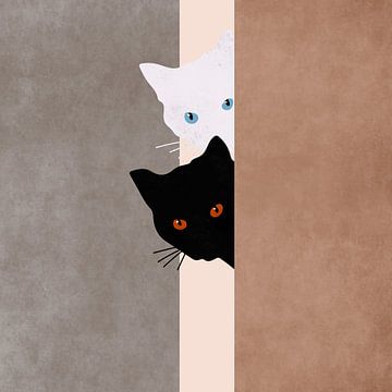 Nieuwsgierige katten. van Bianca van Dijk
