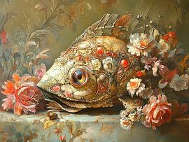 Fantasy Fish | Poisson doré avec fleurs