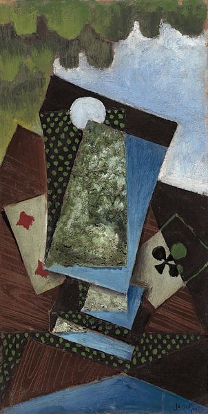 Klaverenaas en ruitenvier (1912) door Juan Gris van Peter Balan