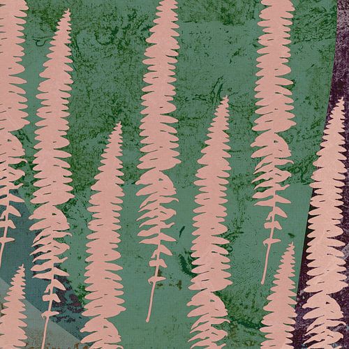 Sprookjesbos. Bosbladeren. Botanische abstracte kunst