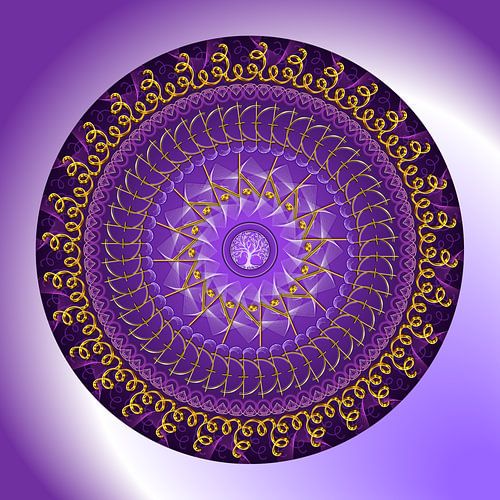 Kristal Mandala Dame Amethist Helderheid