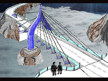 Sidewalk in the mountains