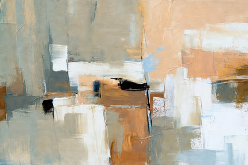 Vlakken | Oker | Abstract | Rustgevend