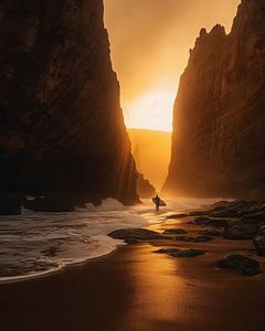 Surfer am Strand