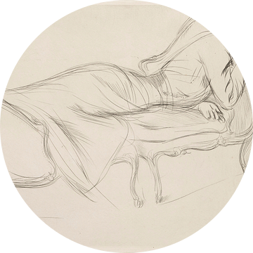 Paul César Helleu - Portret van een slaperige vrouw