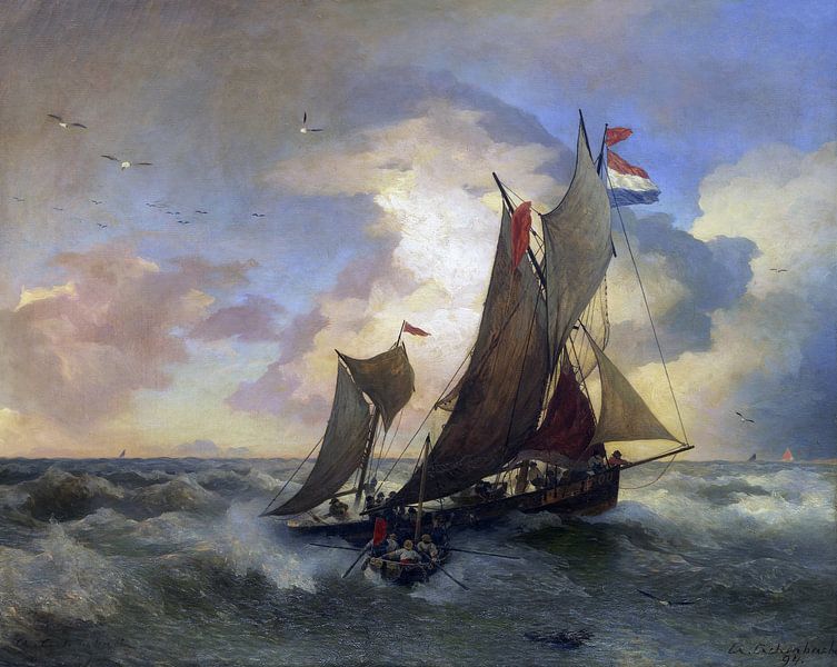 ANDREAS ACHENBACH, Auf stürmischer See, 1894 von Atelier Liesjes