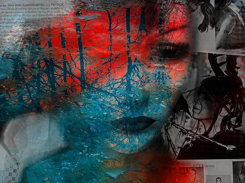 Trees inside the woman