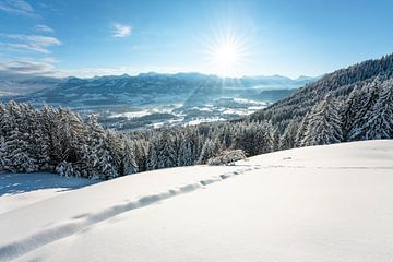 Winterse sfeer in de Allgäu van Leo Schindzielorz