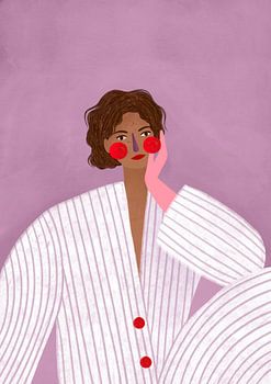 Die Frau mit dem rosa Handschuh