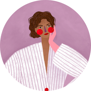 De vrouw met de roze handschoen