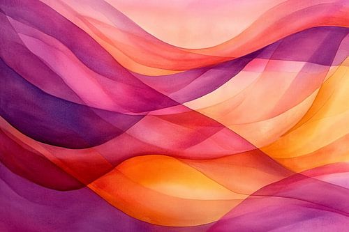 Abstract kunstwerk met warme kleuren