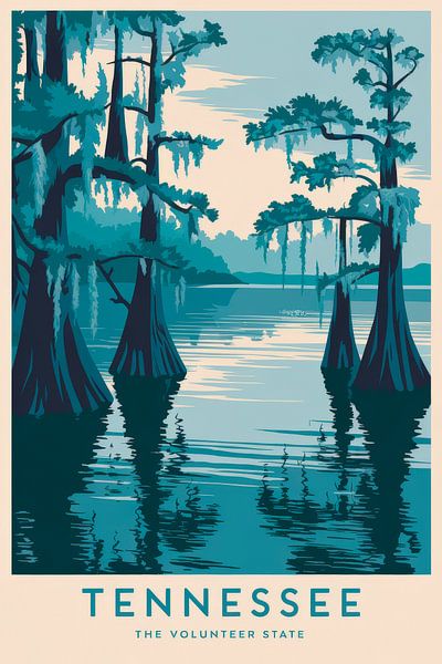 Tennessee Vintage Travel Poster by Poster Art Shop