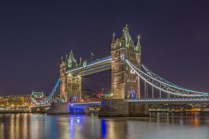 Londen in de avond - The Tower Bridge - 1 van Tux Photography