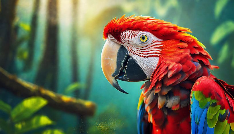 Parrot with different colours by Mustafa Kurnaz