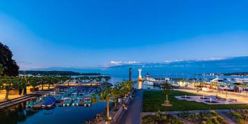 Haven met de Imperia in Konstanz aan het Bodenmeer van Werner Dieterich