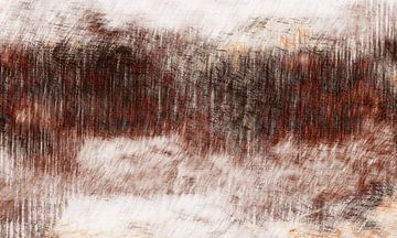 Modern surrealisme Abstractie met organische textuur in aardse kleuren van Mad Dog Art