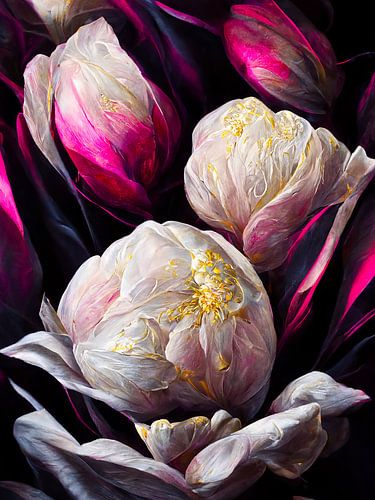 Abstracte pioenrozen