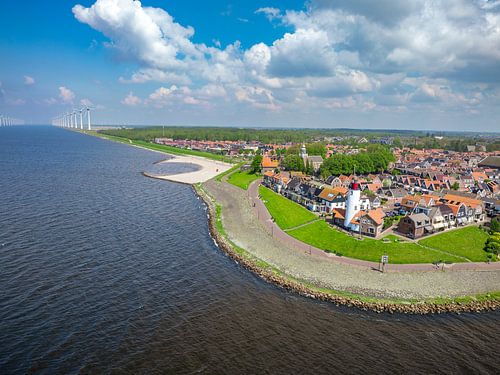 Urk aerial view on the former island at the IJsselmeer  by Sjoerd van der Wal Photography