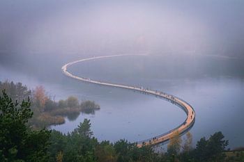 Radfahren inmitten der Mijnterrils