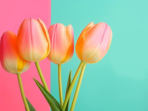 Tulipes néon sur Bianca ter Riet