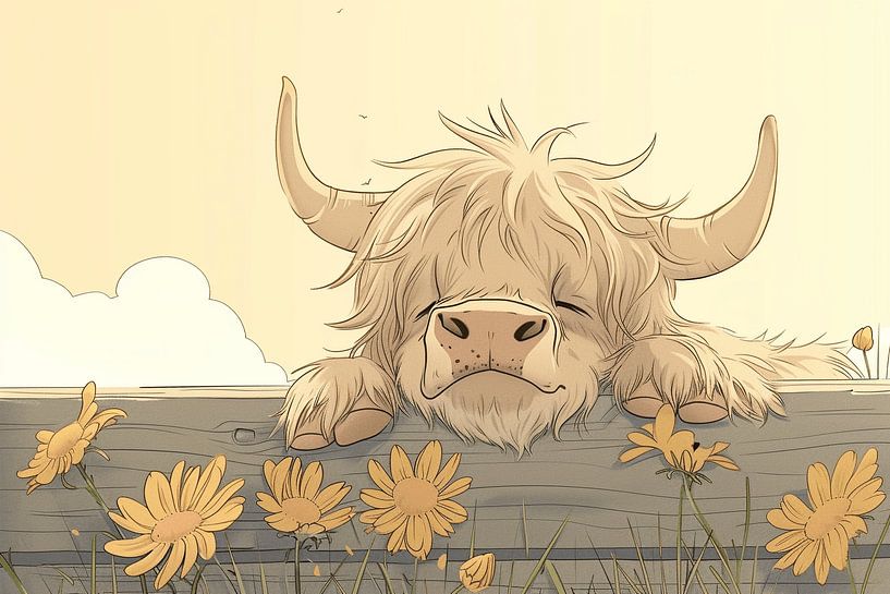 Scottish Highlander in Dreamland by Karina Brouwer