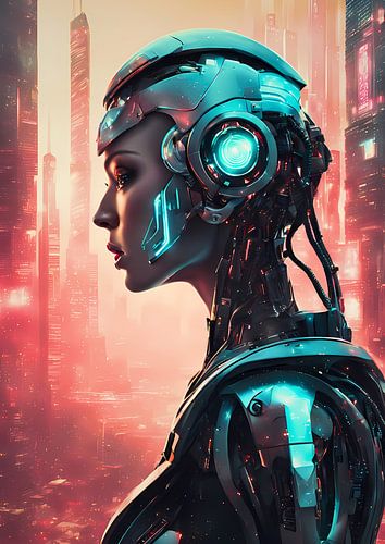 Cyberpunk Weiblicher Roboter
