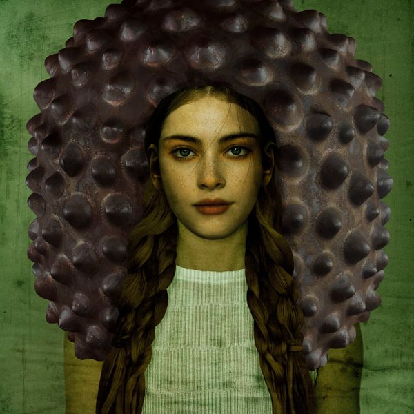 Popart Beauty Helmet Crown in Lavender Light by Yvonne Zeldenthuis