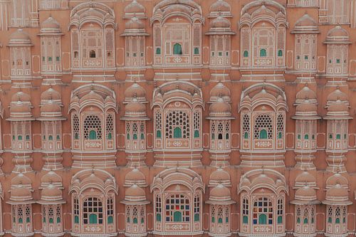 Roze gevel Hawa Mahal | reisfotografie print | Jaipur India