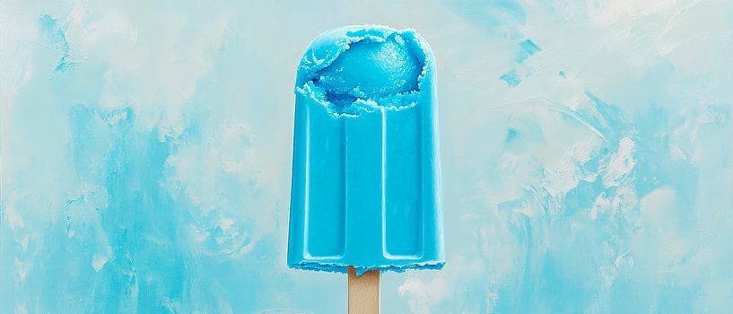 Popsicles - Sky blue and delicious by Poster Art Shop