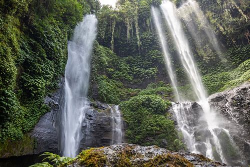 Sekumpul waterval, groene kloof in Buleleng, Bali, Indonesië