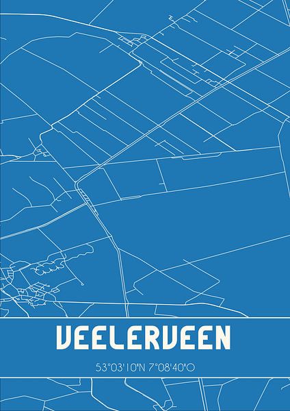 Blueprint | Map | Veelerveen (Groningen) by Prints of Place