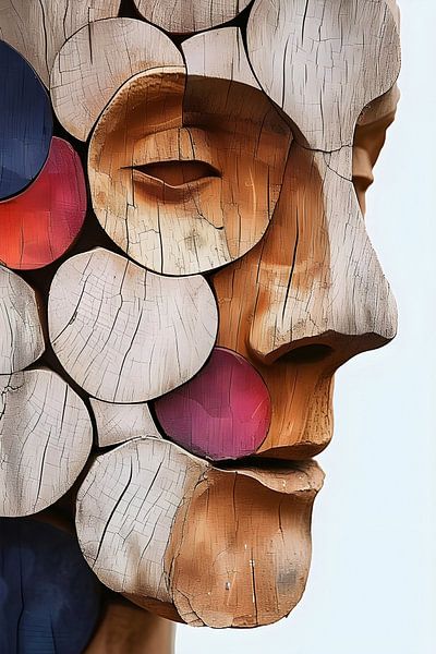 Wooden Statue by But First Framing