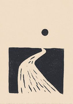 Abstrakter Weg zum Mond von Niklas Maximilian