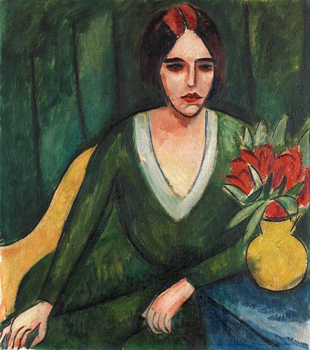 Max Pechstein, Portret van een dame, 1913