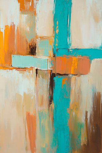 Moderne abstracte kunst met kleuren