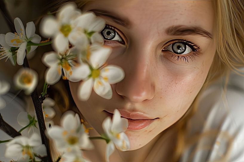 La femme au pouvoir des fleurs par Egon Zitter