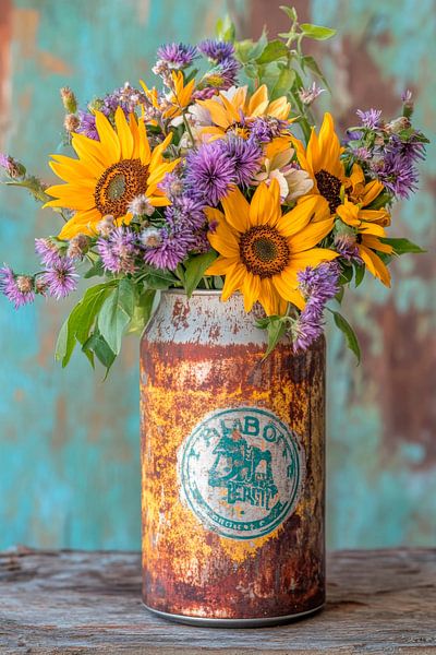 Flowers in a glass by Poster Art Shop