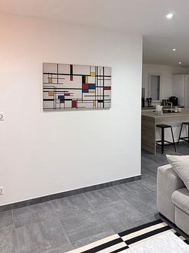 Kundenfoto: Abstrakte Kunst im Stil von Piet Mondrian von Art & Soul Creations