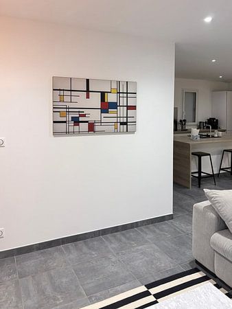 Abstract art Piet Mondrian style