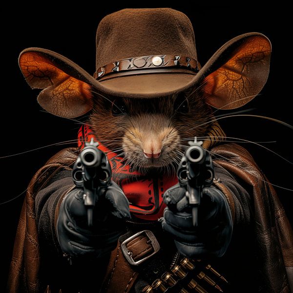 Cowboy muis van TheXclusive Art