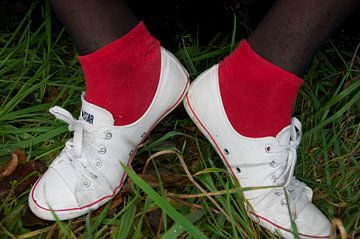 White sneakers in the wild