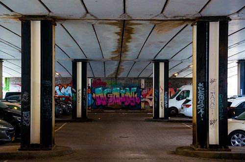 Graffiti auf Parkplätzen