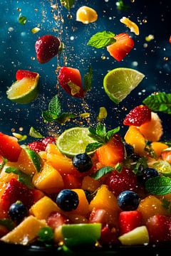 Fruitsalade explosie van Poster Art Shop