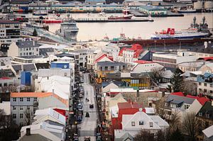 Blick über Reykjavik von Sjoerd Mouissie
