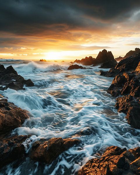 Op weg langs de zee van fernlichtsicht