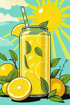 Limonade - Pop-art van Wandbilder-Shop