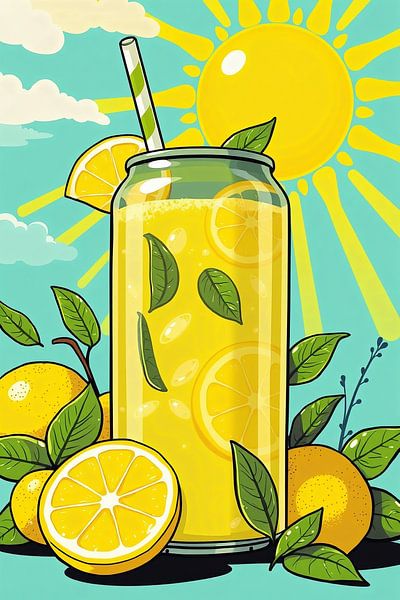 Limonade - Pop-art van Wandbilder-Shop