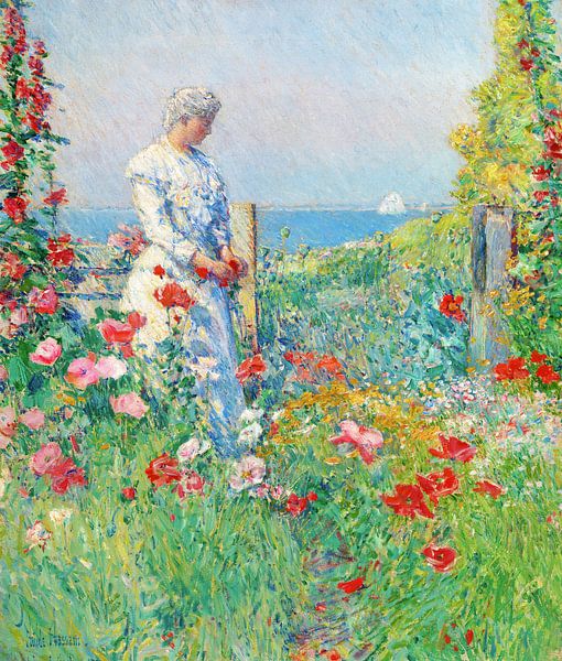 Childe Hassam, Celia Thaxter in ihrem Garten, 1892 von finemasterpiece
